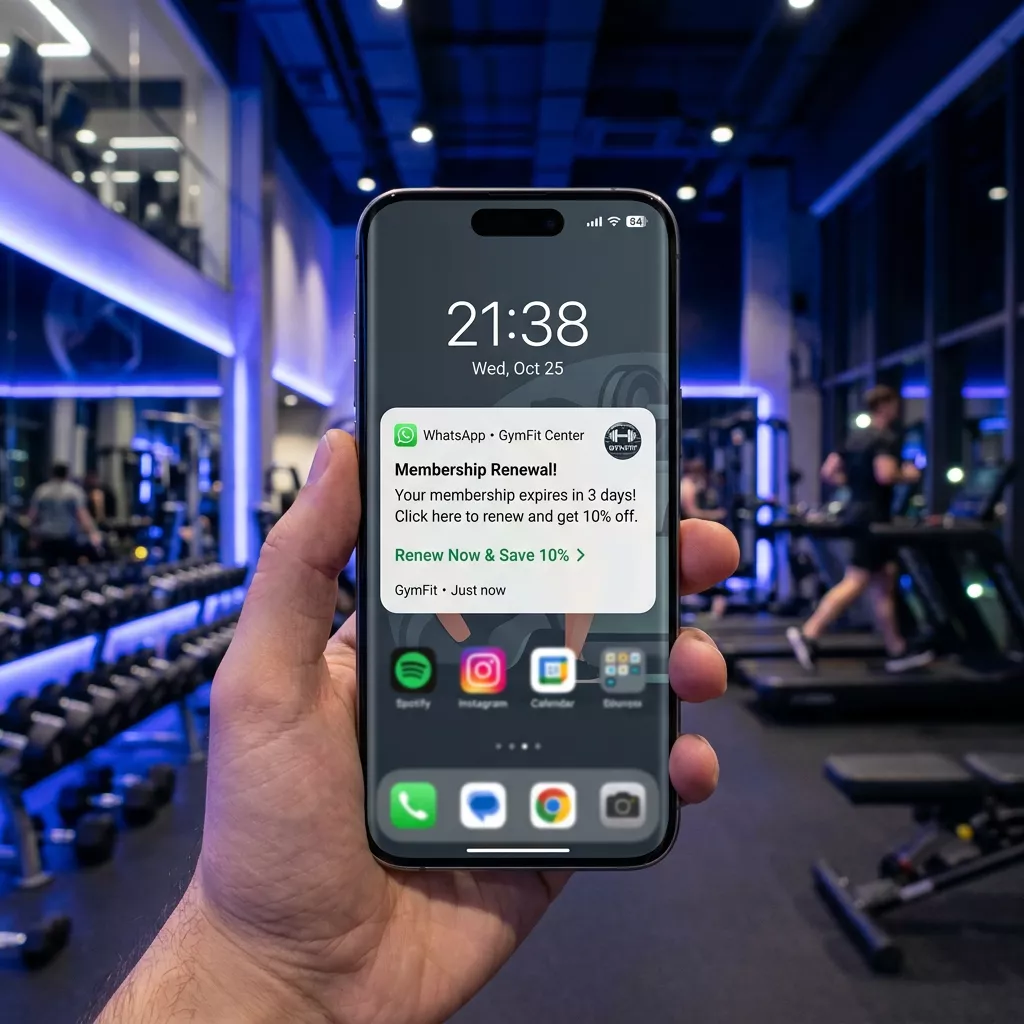 Automated Renewal Notifications in 247 Gym Software Member App