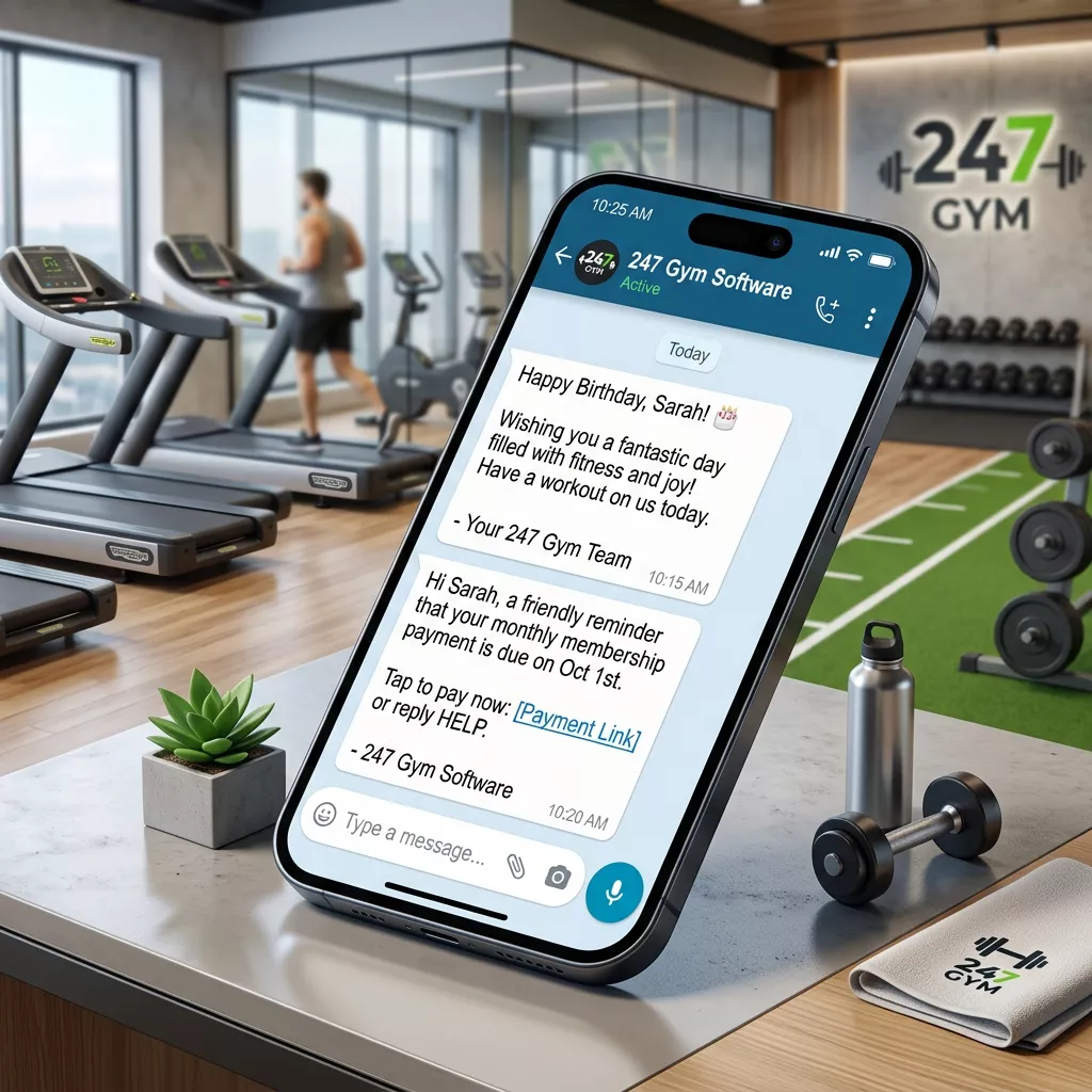 Automated WhatsApp Member Engagement from 247 Gym Software